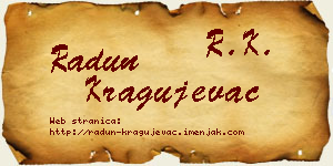 Radun Kragujevac vizit kartica